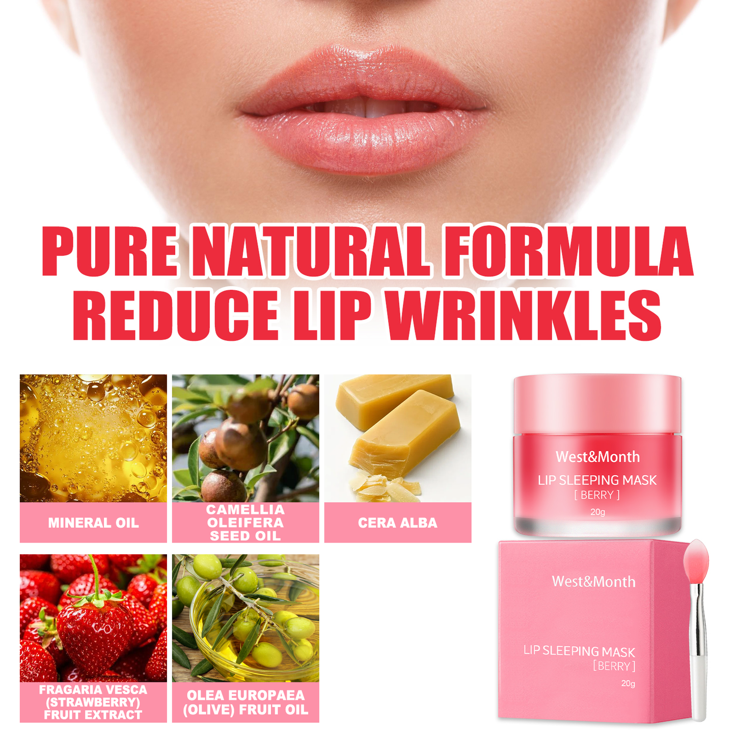 GDBadais Jelly Lip Mask Moisturizes, Hydrates, Reduces Lip Lines And Moisturizes Lip Skin