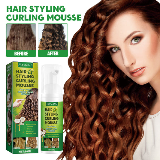 GDBadais Fluffy Curl Styling Mousse, Anti-Frizz Curl Moisturizing Treatment Foam Styling Mousse
