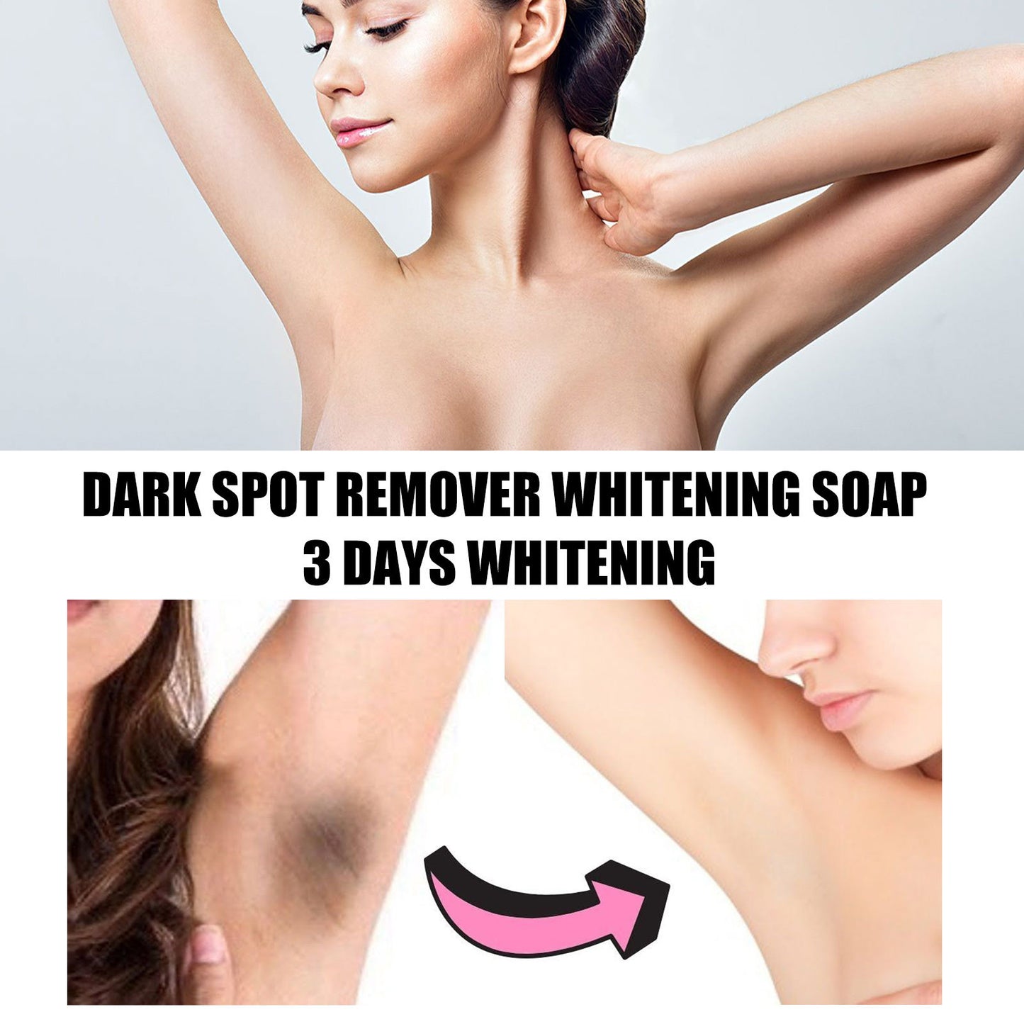 GDBadais Underarm Beauty Soap, Joint Elbow Clean Desalting Skin Melanin White Body Moisturizing Brightening Skin