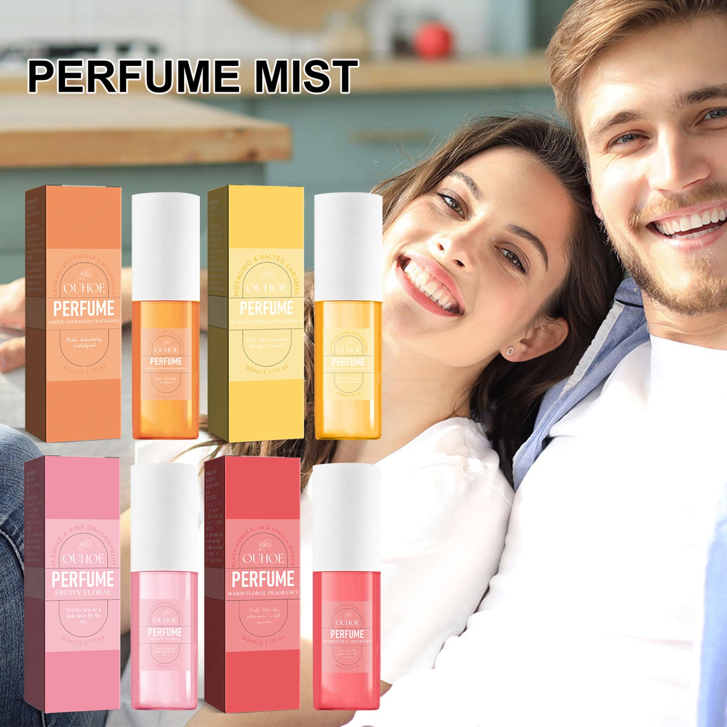 GDBadais Brazilian Perfume, Women Dating Fresh Natural Long-Lasting Fragrance Non-Pungent Floral Body Perfume Spray