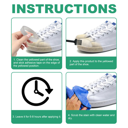 GDBadais Shoes Stain Removal Yellow Gel, Remove Oxidation To Clean Stains Yellow Edge Wash Free Gel Small White Shoes