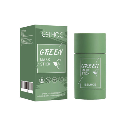 GDBadais Green Tea Solid Mask, Deep Cleansing Hydrating Mask Stick Pore-Narrowing Paste Mask Stick