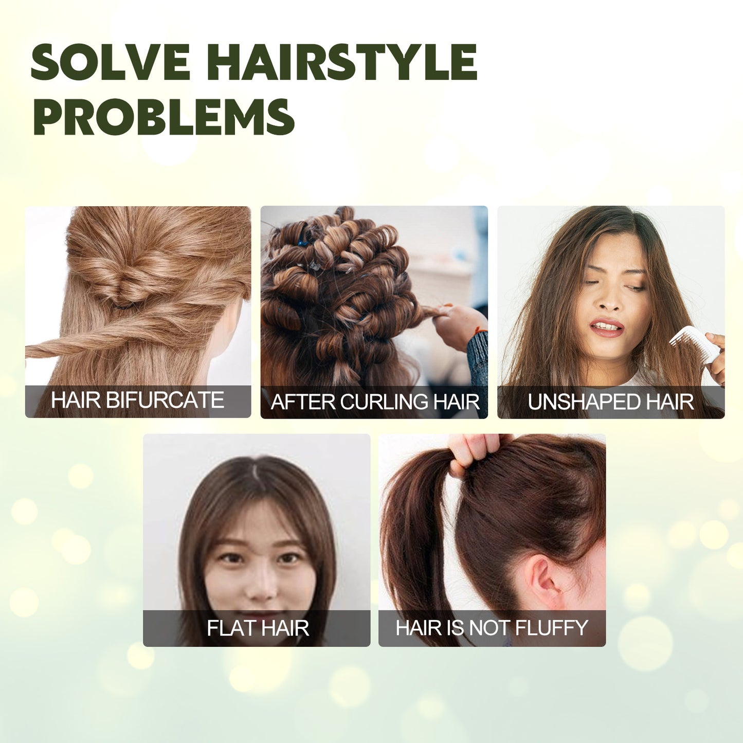 GDBadais Fluffy Curl Styling Mousse, Anti-Frizz Curl Moisturizing Treatment Foam Styling Mousse