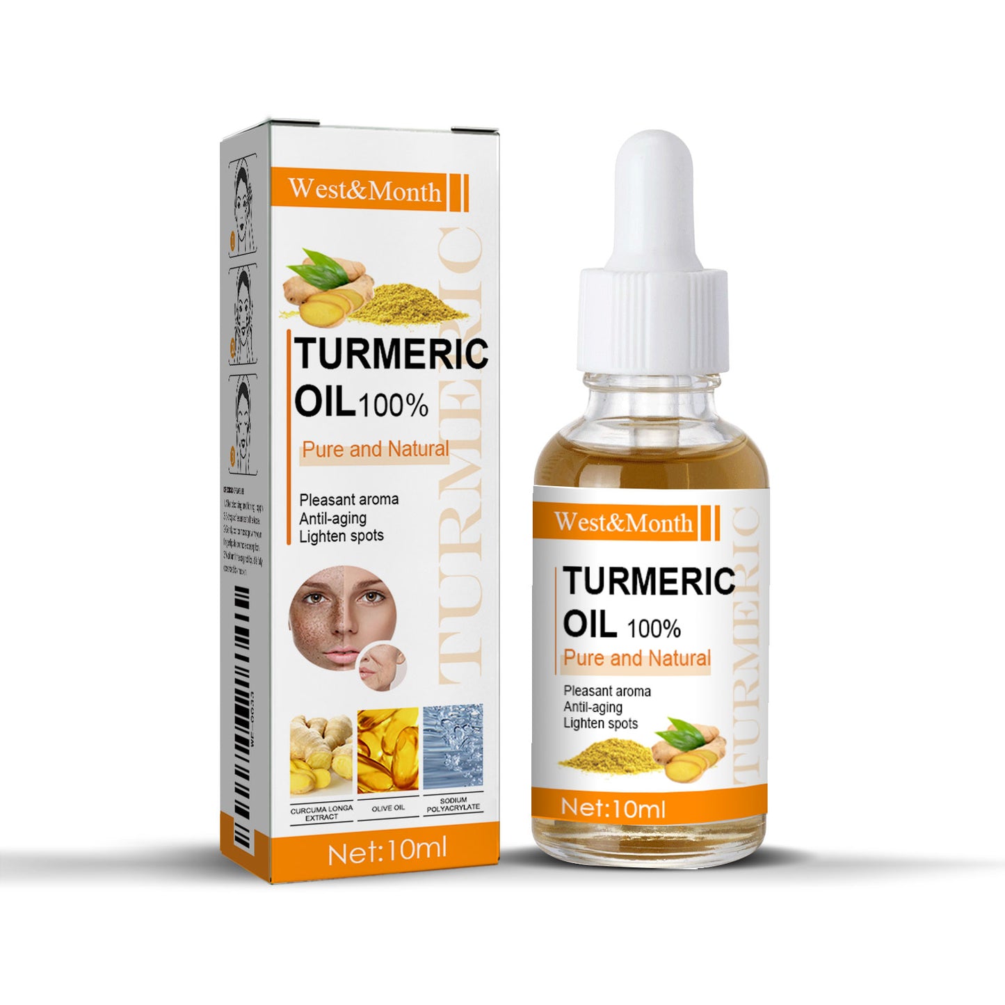 GDBadais Turmeric Essential Oil Skin Firming Skin Care Gentle Care Moisturizing Facial Essential Oil