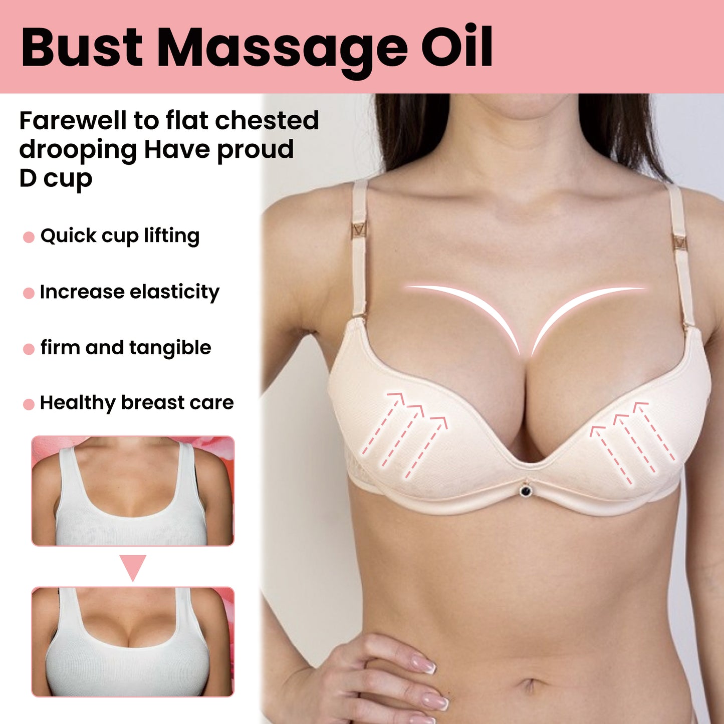 GDBadais Beauty Massage Oil Breast Gentle Moisturizing Treatment Full And Firm Breast Volumizing Massage Treatment