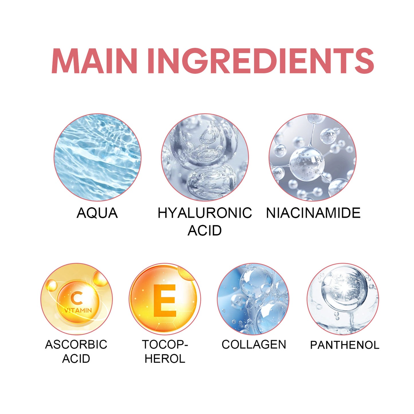 GDBadais 5 in 1 Face Serum, Moisturizes Skin Firming Lightening Acne Spots Beautiful Skin Serum