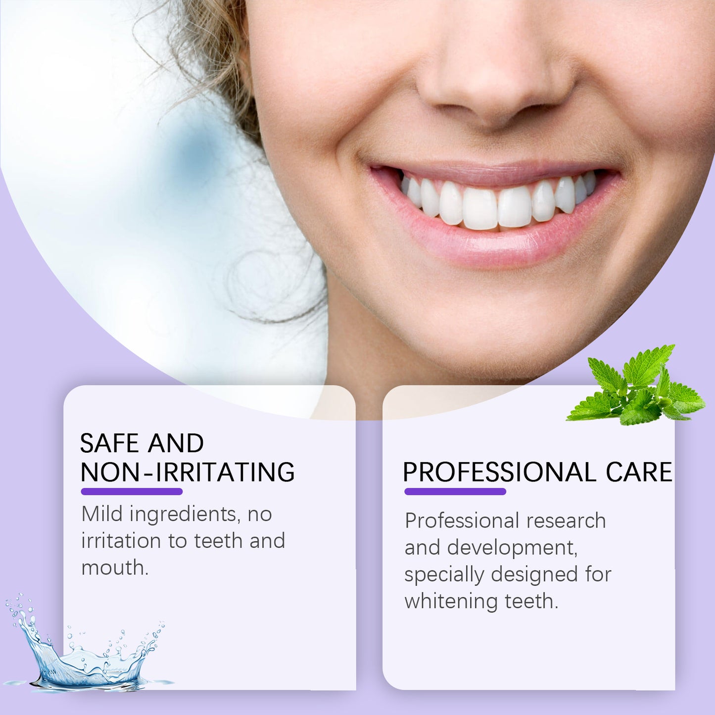 GDBadais Purple Toned Teeth Set Clean Teeth Fresh Breath Care Mouth Clean Mouth Care
