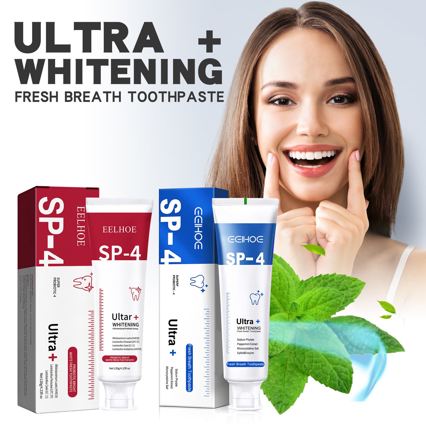 GDBadais Fresh Breath Toothpaste Cleans Teeth Odor Care For Mouth Daily Whitening And Moisturizing Toothpaste