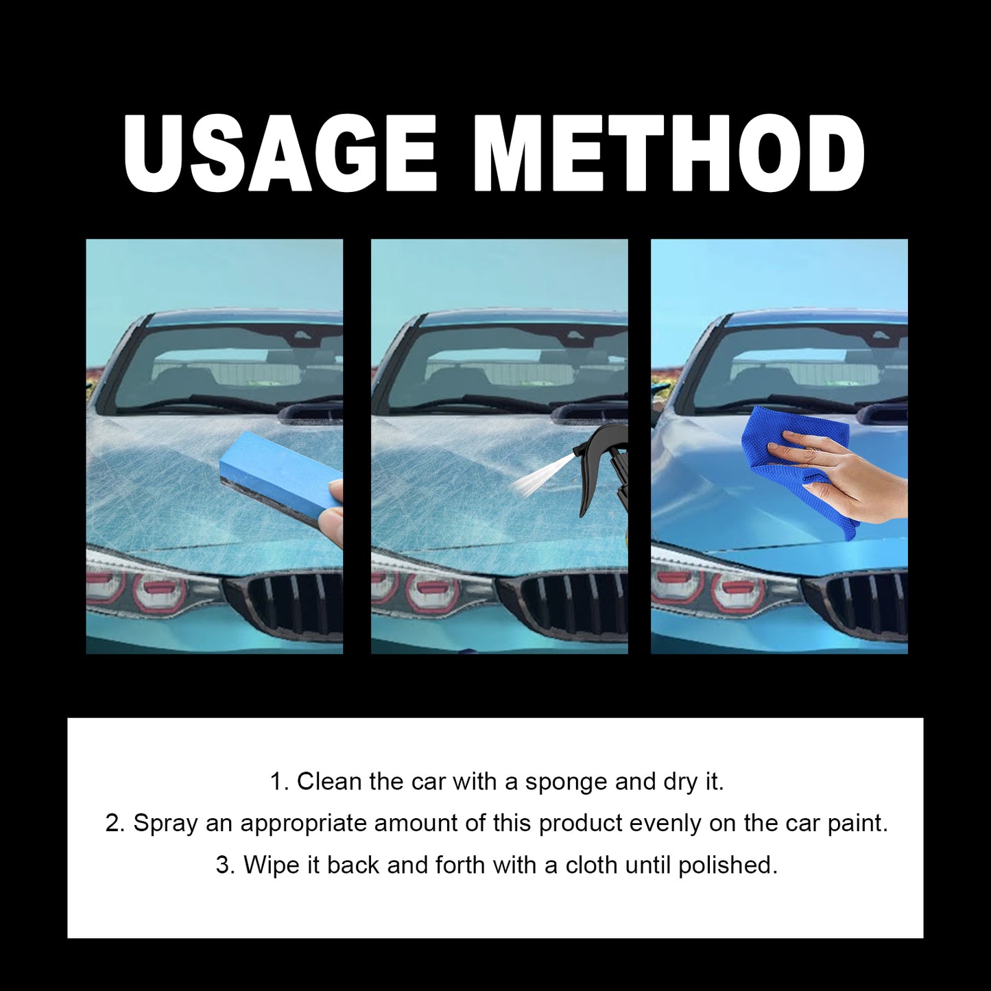 GDBadais Coating Agent 3-In-1 Oil Removal Polishing Protection Repair Scratches Car Paint Cleaning And Maintenance Coating