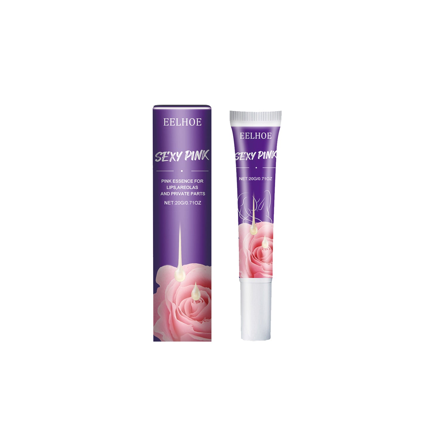GDBadais Brightener Pink Essence, Breast Areola Private Part Tender White Lip Joint To Remove Melanin Pink Essence