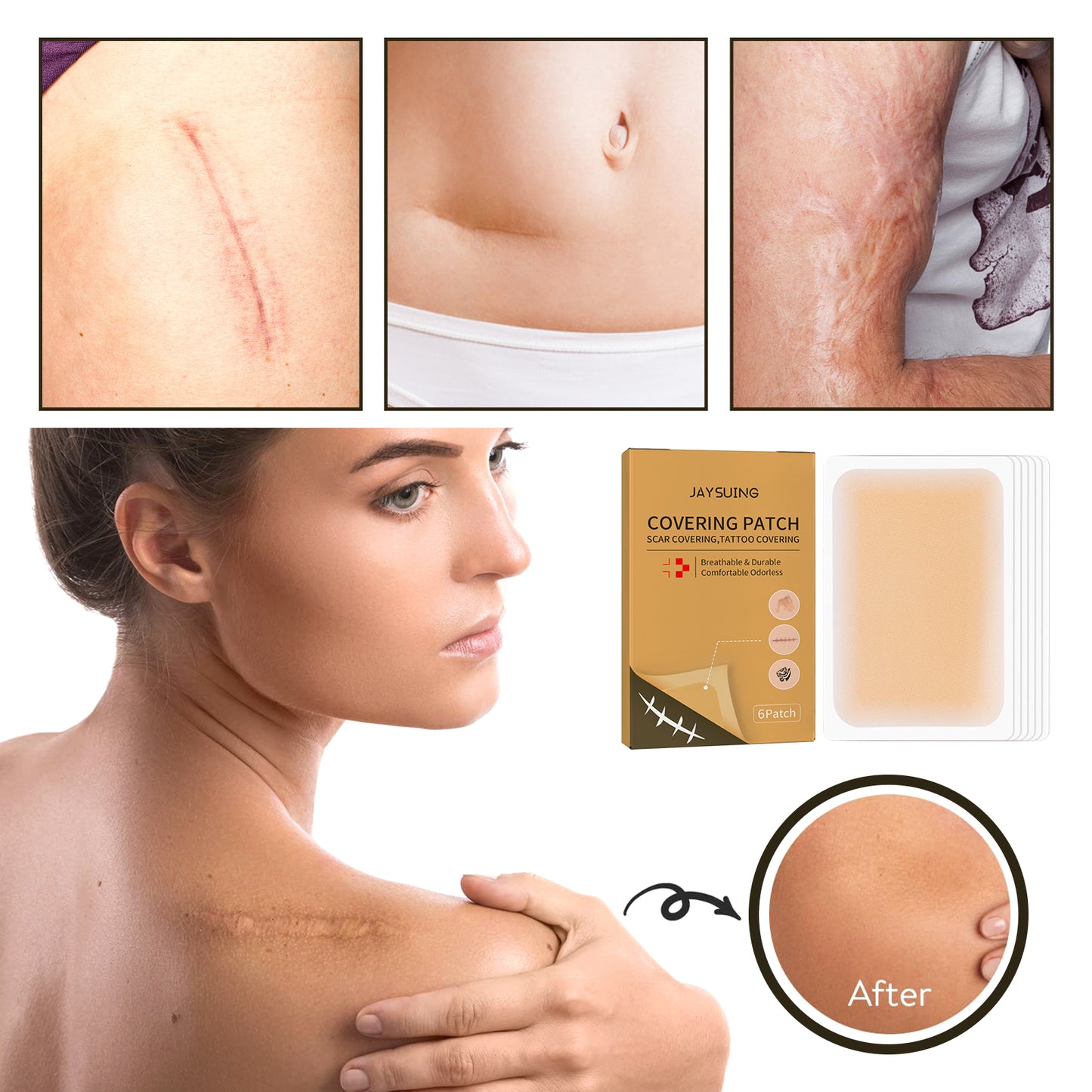 GDBadais Invisible Concealer, Skin Concealer Tattoo Scar Cover Invisible Waterproof Skin Tone Cover