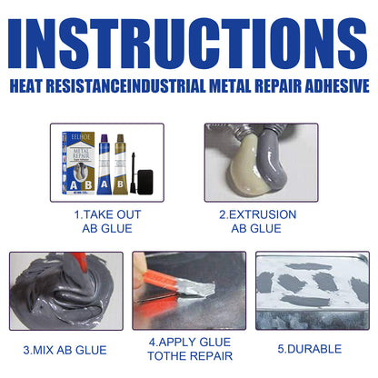 GDBadais AbCasting Adhesive High Temperature Resistant Welding Adhesive For Metal Castings Crack Repair Agent Leak-Blocking Waterproof Electric Welding