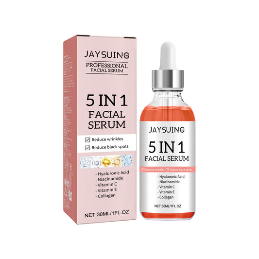 GDBadais 5 in 1 Face Serum, Moisturizes Skin Firming Lightening Acne Spots Beautiful Skin Serum