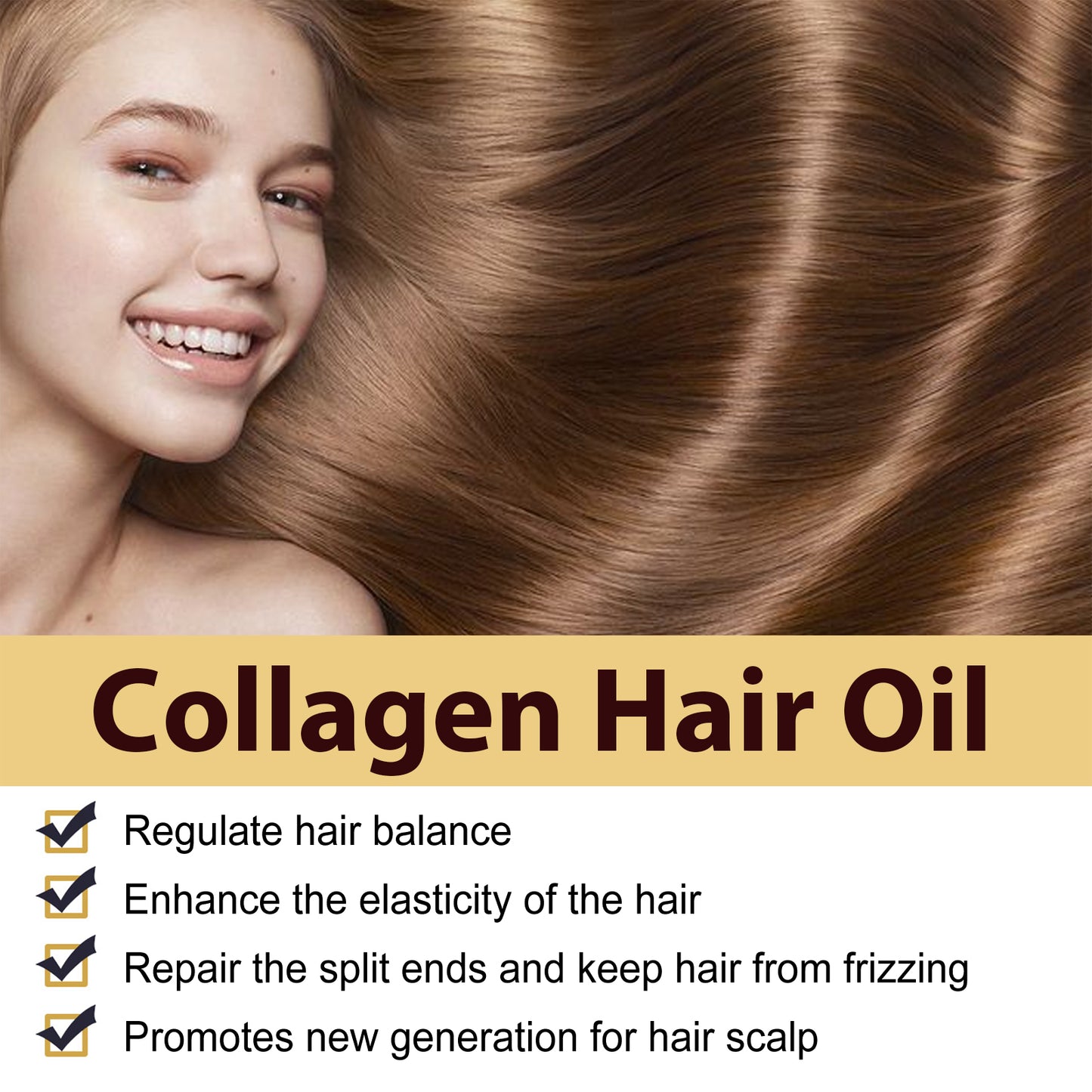 GDBadais Maca Essence Repair Collagen, Repair Bifurcate Improve Hair Moist Smooth The Hair Essence