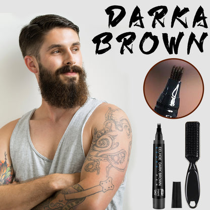 GDBadais Beard Refill Pen Kit Men's Beard Natural Waterproof Beard Pen Beard Tracing Pen
