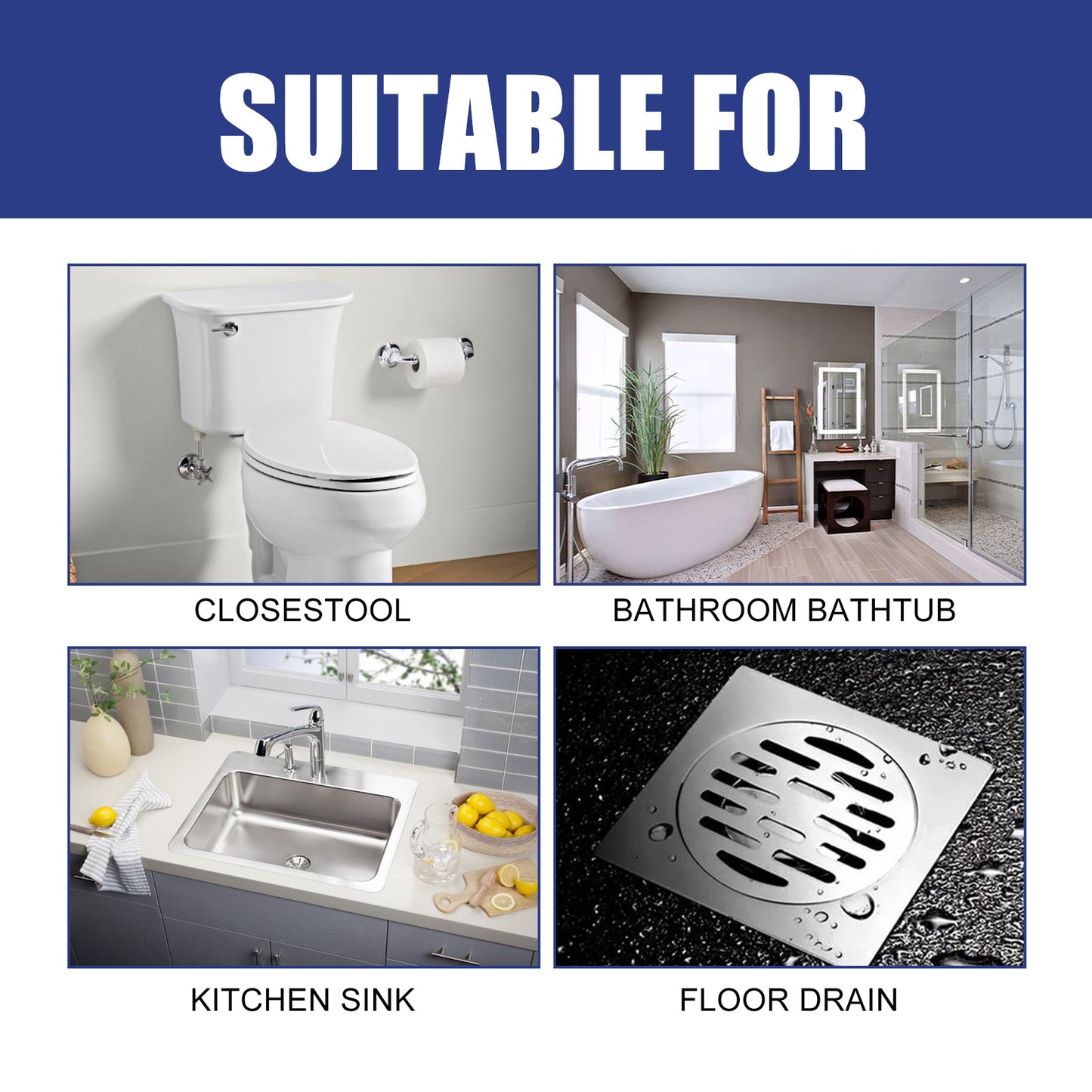 GDBadais Drain Gel Pipe Unclogger, Kitchen Bathroom Sewer Odor Cleaning Dissolves Dredging To Prevent Clogging