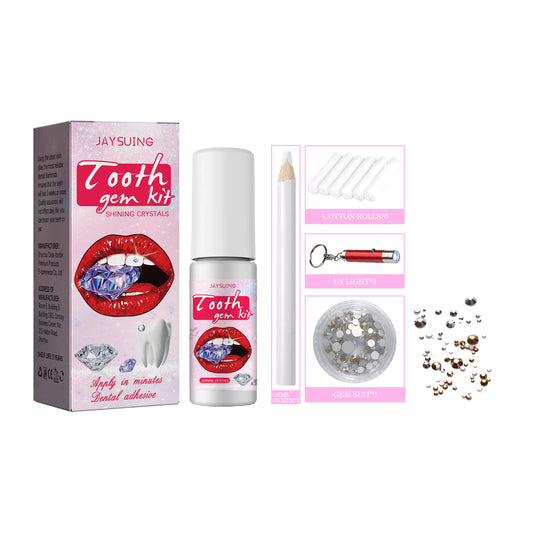 GDBadais Tooth Gem Kit, Accessories Easy To Remove And Install Crystal Dental Drill Tooth Embellish Glitter Stick