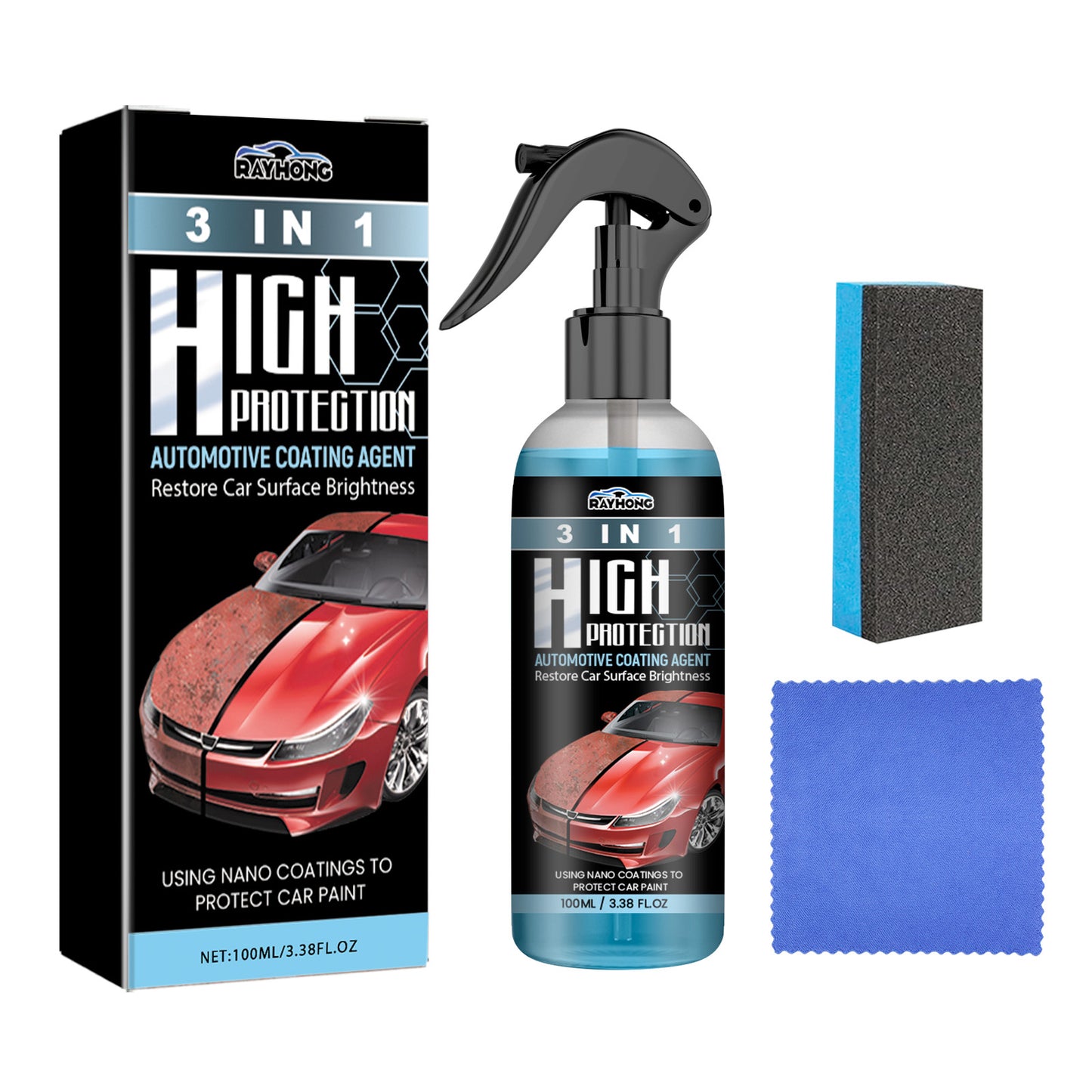 GDBadais Coating Agent 3-In-1 Oil Removal Polishing Protection Repair Scratches Car Paint Cleaning And Maintenance Coating