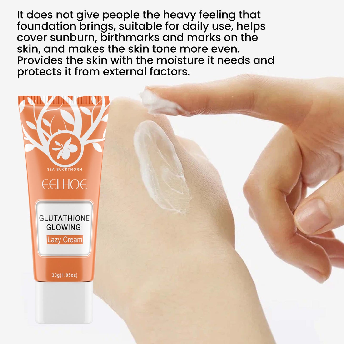 GDBadais Brightening Whitening Cream Brightening Skin To Cover Spot Acne Marks Natural No Fake White Lazy Skin Cream