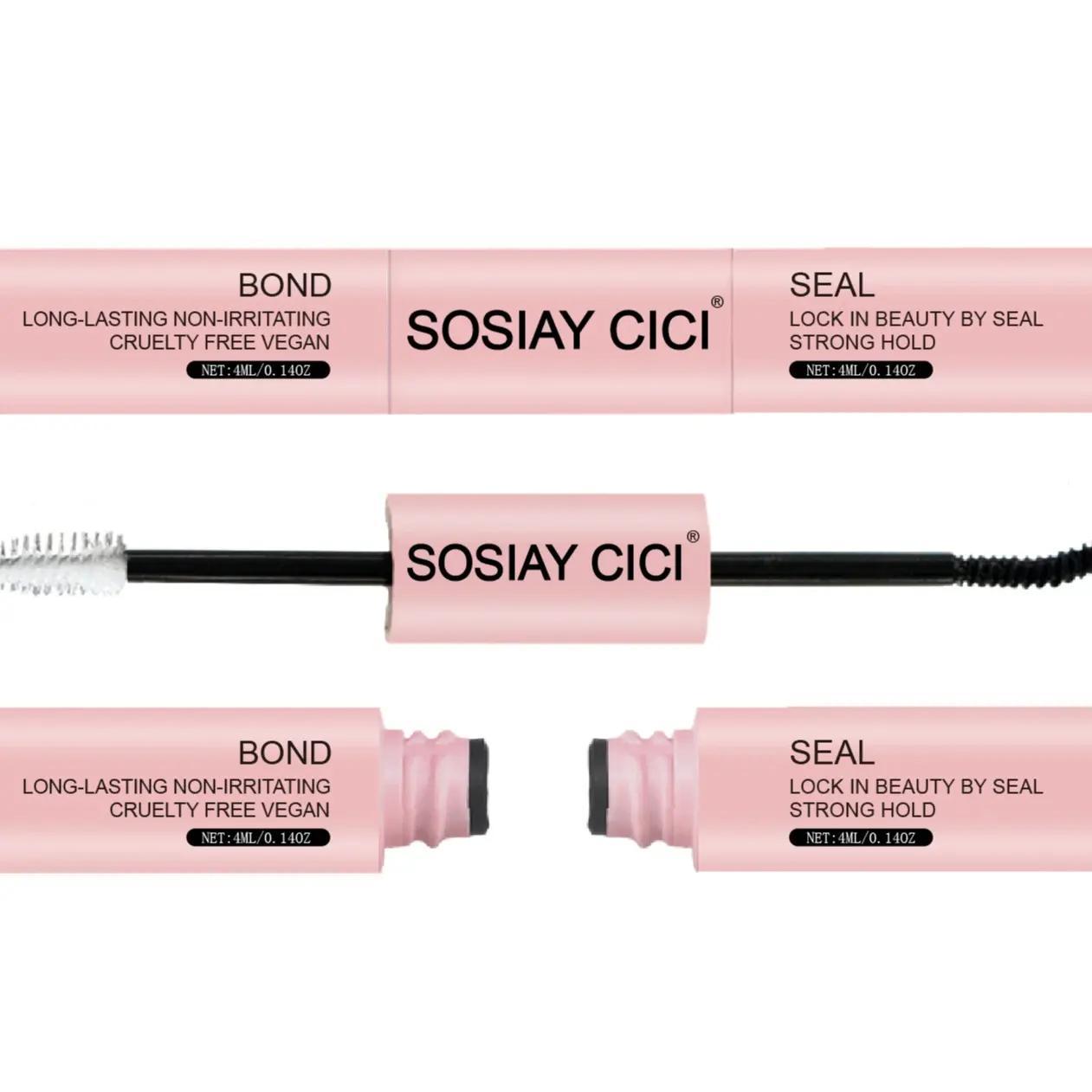 SOSIAY CICI Lightweight & Elongating Cluster False Eyelash Kit 40D Curl 320 Clusters 9-16mm Natural Voluminous DIY Lash Extensions with Soft Ultra-Thin Bands & Complete Tool Kit