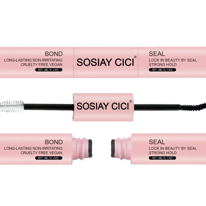 SOSIAY CICI Lightweight & Elongating Cluster False Eyelash Kit 40D Curl 320 Clusters 9-16mm Natural Voluminous DIY Lash Extensions with Soft Ultra-Thin Bands & Complete Tool Kit