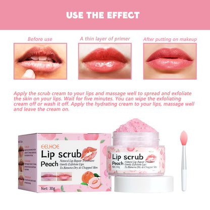 GDBadais Peach Lip Scrub Moisturizes The Lips, Hydrates The Lips, Lightens The Skin Around The Lips And Improves The Corners Of The Mouth