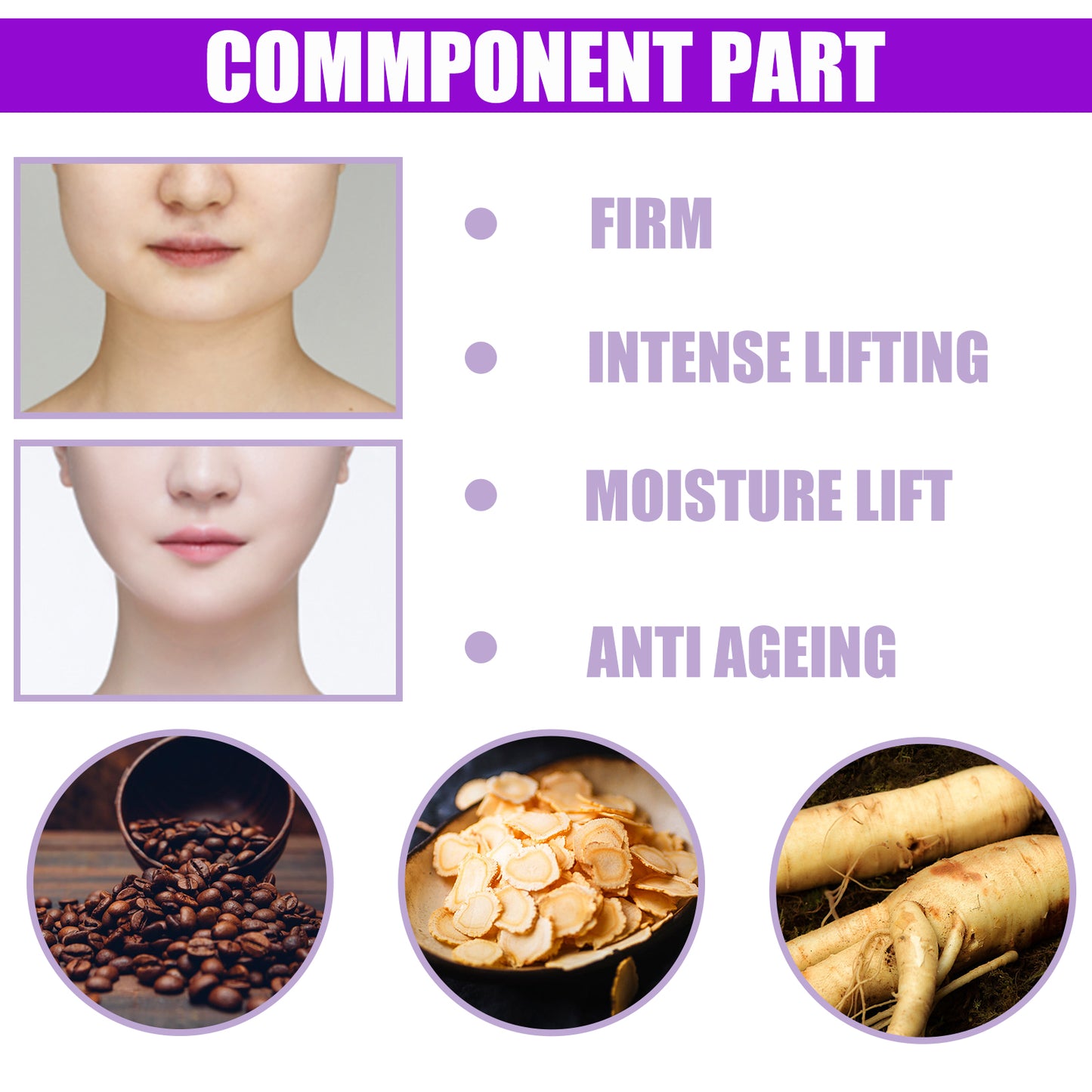GDBadais V Face Firming Cream Firming And Moisturizing Facial Contour Chin Facial Skin Massage Treatment Cream