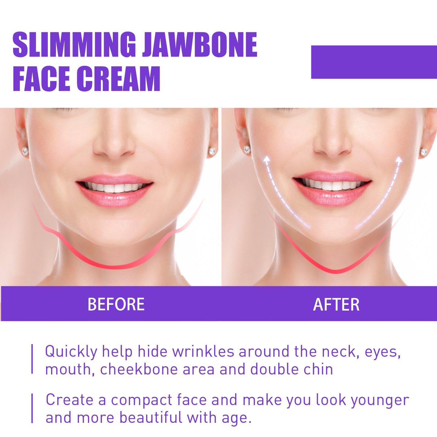 GDBadais V Face Firming Cream Firming And Moisturizing Facial Contour Chin Facial Skin Massage Treatment Cream