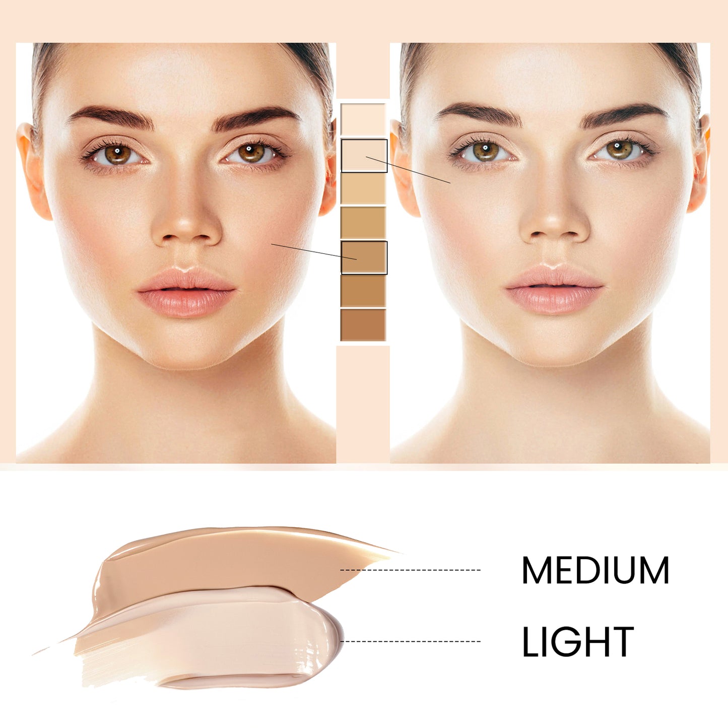GDBadais Face Repair Cc Cream Natural Concealer, Water Resistant, Moisturizing And Repairing Brightening Skin