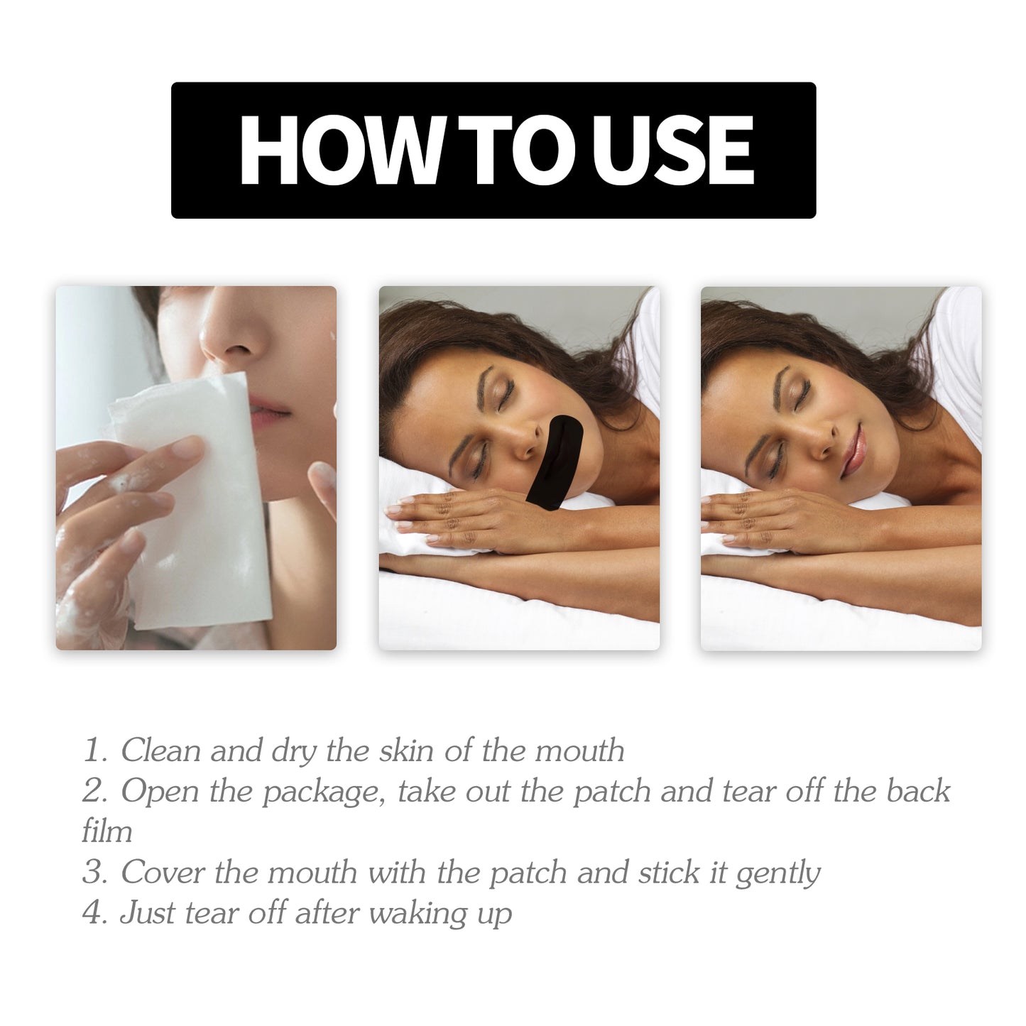GDBadais Anti-Snoring Patch Open Mouth Breathing Close Mouth Anti-Snoring Care For Sleeping Adults Anti-Snoring Patch