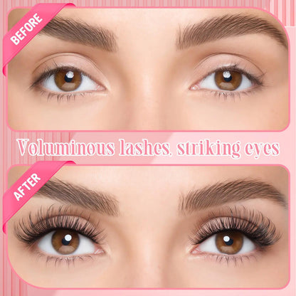 Amazing value eyelash set! A 6-box mixed gift set containing 2080 lashes, including two sets of tools: a volumizing set and a natural/mixed set for lower lashes. D-curl, suitable for all makeup looks and beginners.