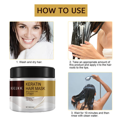 GDBadais Repair Moisturizing Hair Mask Deep Moisturizing Repair Damaged Hair Dry Split Knot Hair Mask