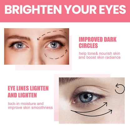 GDBadais Rosehip Eye Cream Stick, Eye Area Moisturizing Light Line Dark Circles Lift Firming Eye Cream