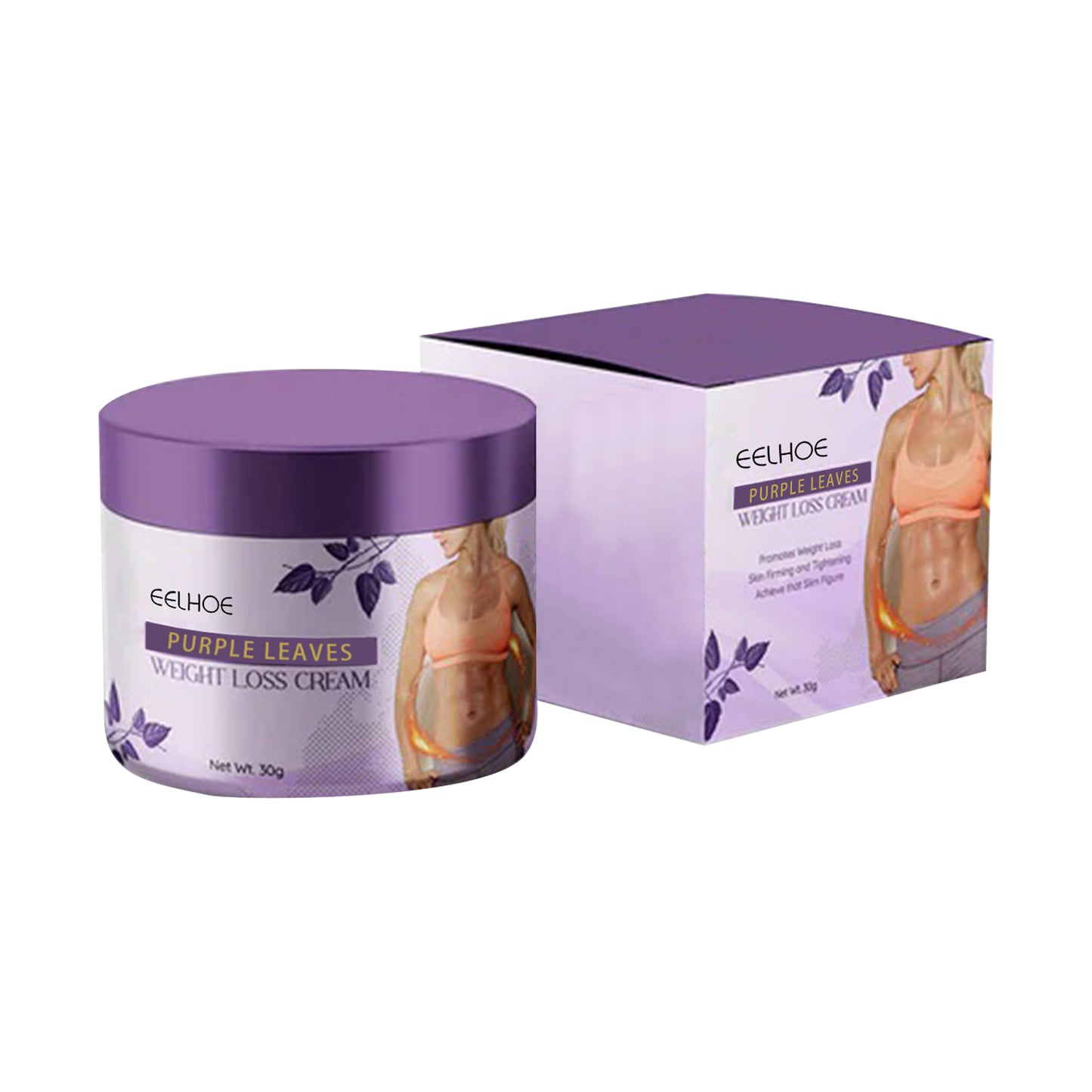 GDBadais Purple Leaf Slimming Cream Body Shaping And Firming Skin Small Waist Slim Curves Body Slimming Moisturizer