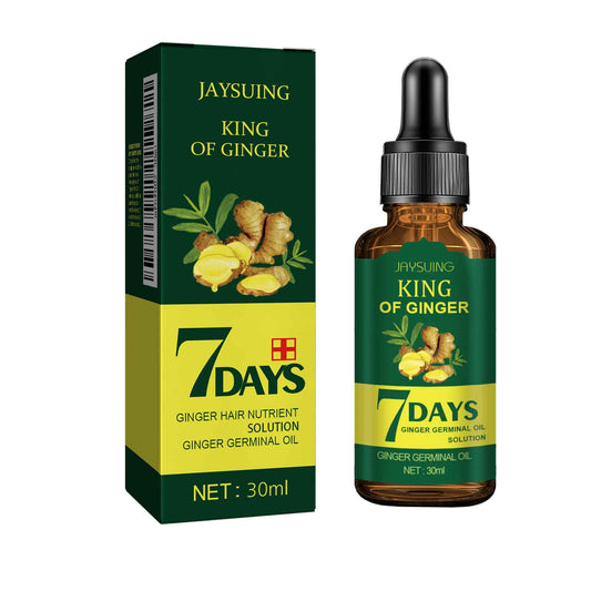 GDBadais Ginger Hair Care Essential Oil Refreshing And Nourishing Scalp Follicles And Strengthening Hair Nutrition Solution