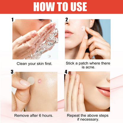 GDBadais Hydrocolloid Acne Patch Face Invisible Makeup Closed Mouth Acne Clear Acne Waterproof Breathable Facial Treatment
