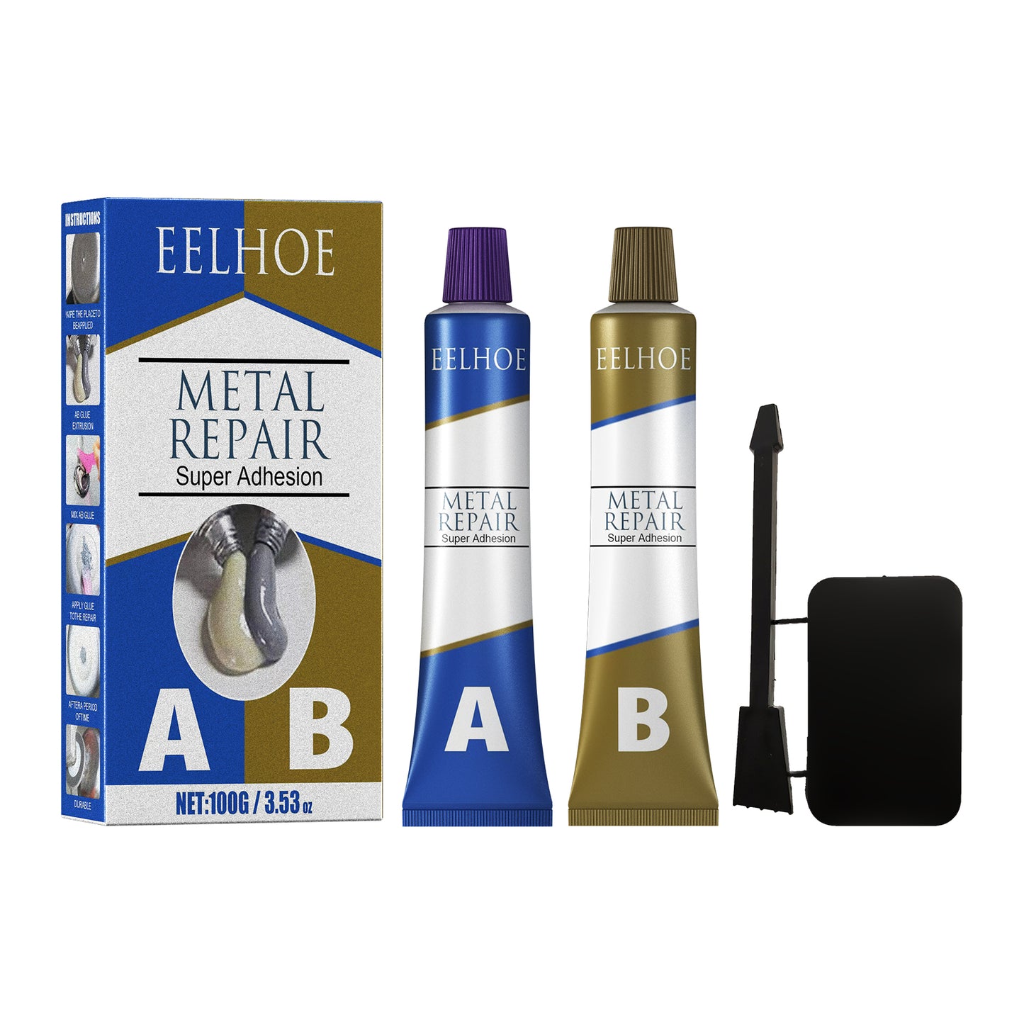 GDBadais AbCasting Adhesive High Temperature Resistant Welding Adhesive For Metal Castings Crack Repair Agent Leak-Blocking Waterproof Electric Welding