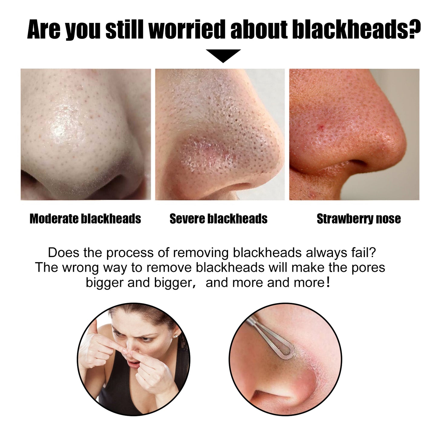 GDBadais Black Pig Nose Patch, Bamboo Charcoal Remove Blackhead Acne Tear Nose Mask Patch