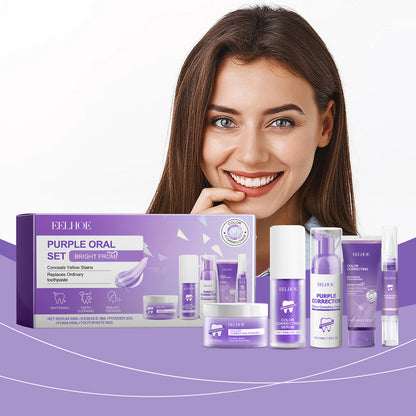 GDBadais Purple Toned Teeth Set Clean Teeth Fresh Breath Care Mouth Clean Mouth Care