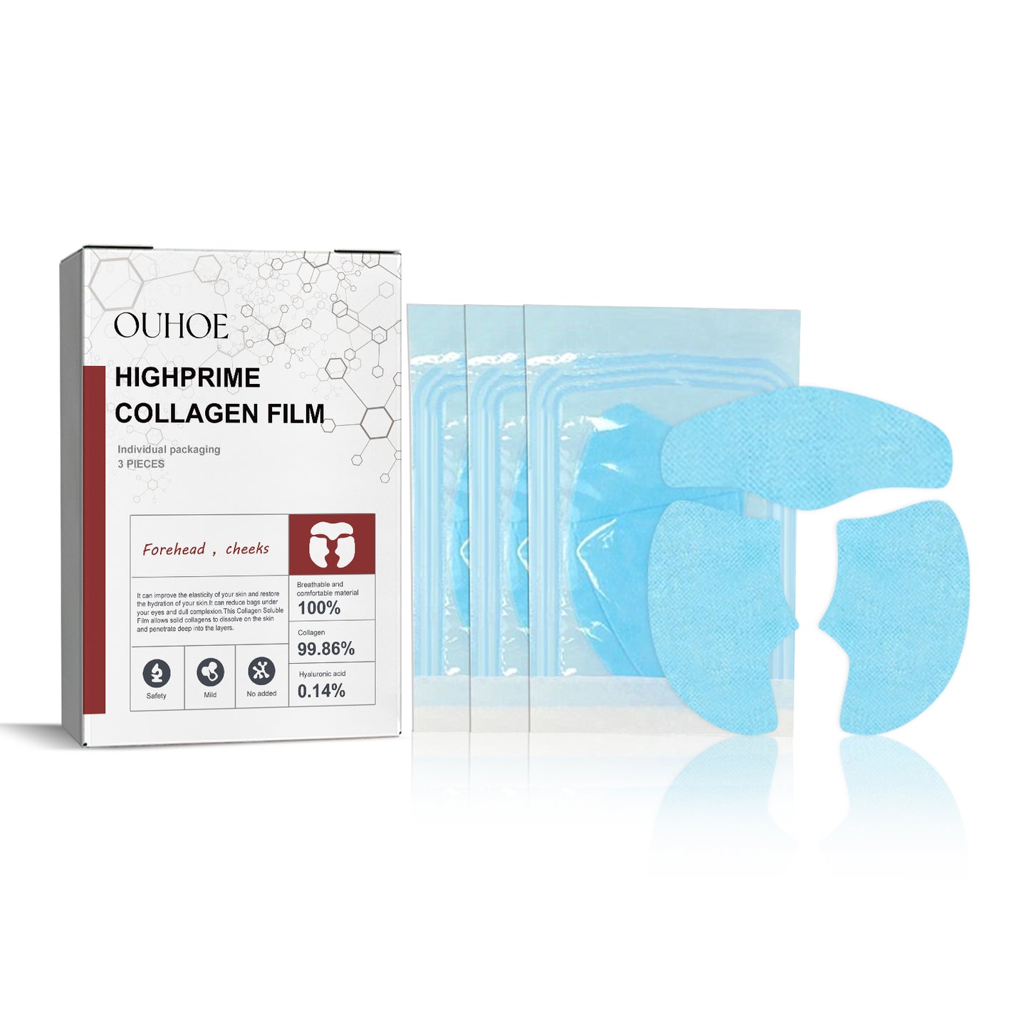 GDBadais Collagen Membrane, Lighten Wrinkles, Bags, Dark Circles, Firm Skin, Plump And Moisturize Eye Rejuvenation Mask