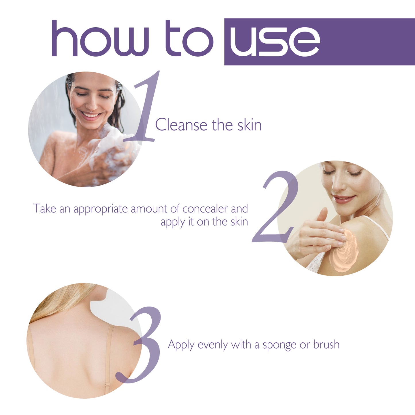 GDBadais Body Concealer, Waterproof Cover Tattoo Scars Birthmark Invisible Body Concealer
