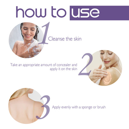 GDBadais Body Concealer, Waterproof Cover Tattoo Scars Birthmark Invisible Body Concealer