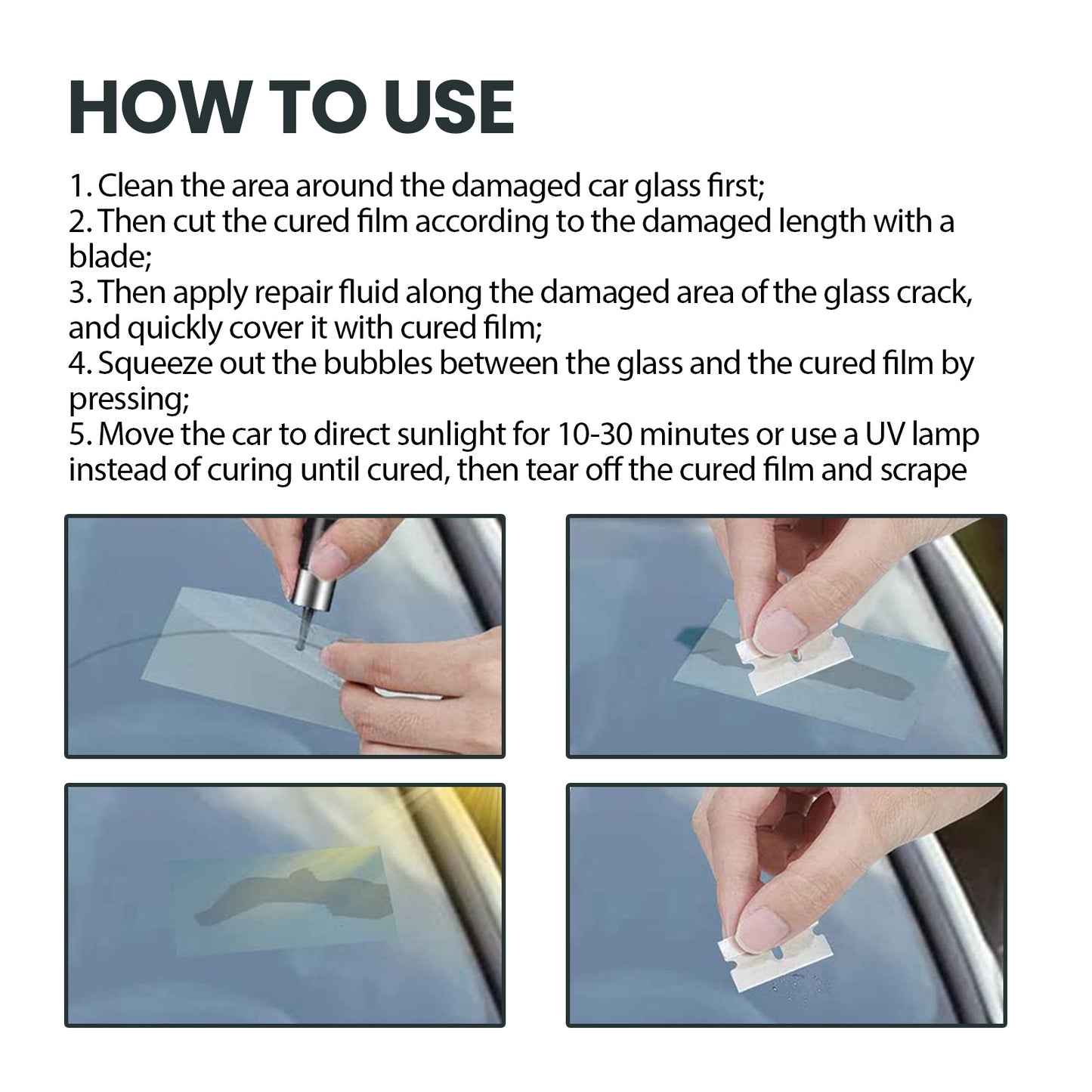 GDBadais Auto Glass Nano Repair Fluid, Auto Windshield Cracks Quick Repair Adhesive Repair