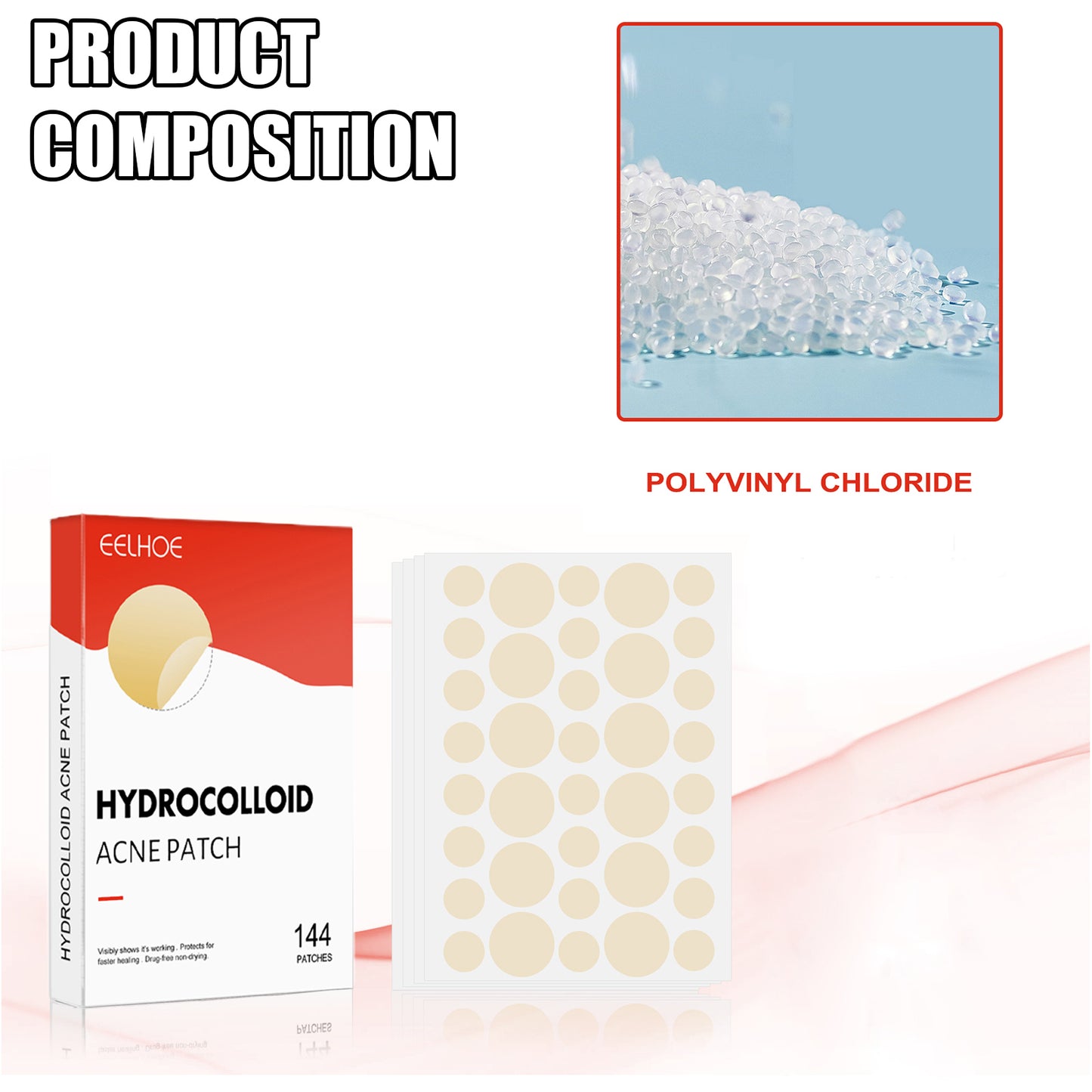 GDBadais Hydrocolloid Acne Patch Face Invisible Makeup Closed Mouth Acne Clear Acne Waterproof Breathable Facial Treatment