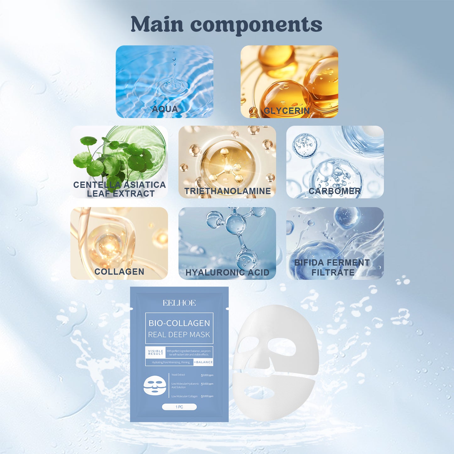 GDBadais Collagen Mask Hydrates And Moisturizes Facial Skin Hydrating And Translucent Collagen Mask