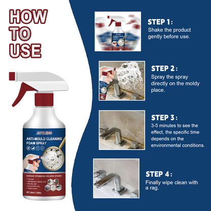 GDBadais Foam Cleaning Mold Remover Spray, Ceramic Tile Wall Bathroom Silicone Multi-Purpose Cleaning Mold Remover Spray