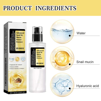 GDBadais Snail 96 Collagen Power Essence, Repair Skin Barrier Moisturizing And Fading Dark Spots Snail Essence