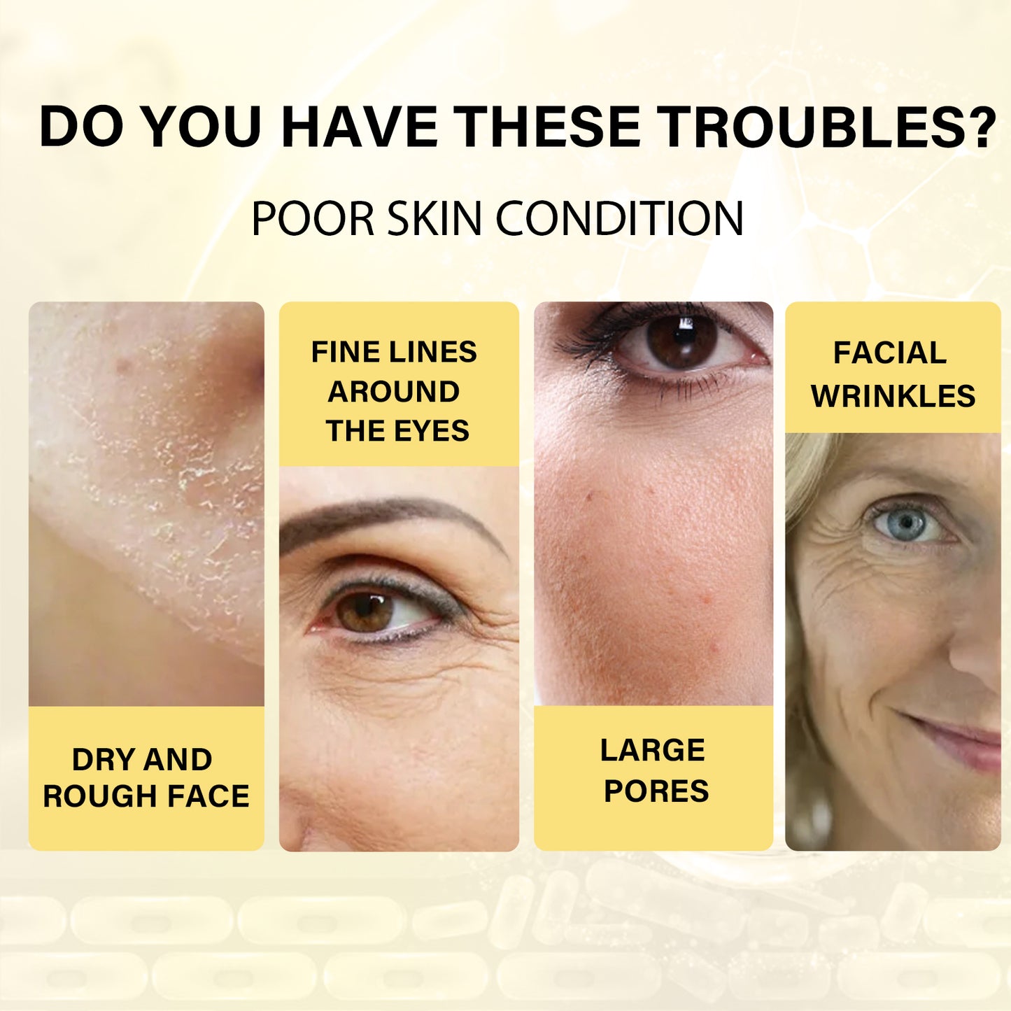 GDBadais Protein Line Firming And Lifting Set, Face Smoothing Fine Lines Shaping And Firming Skin Moisturizing Serum