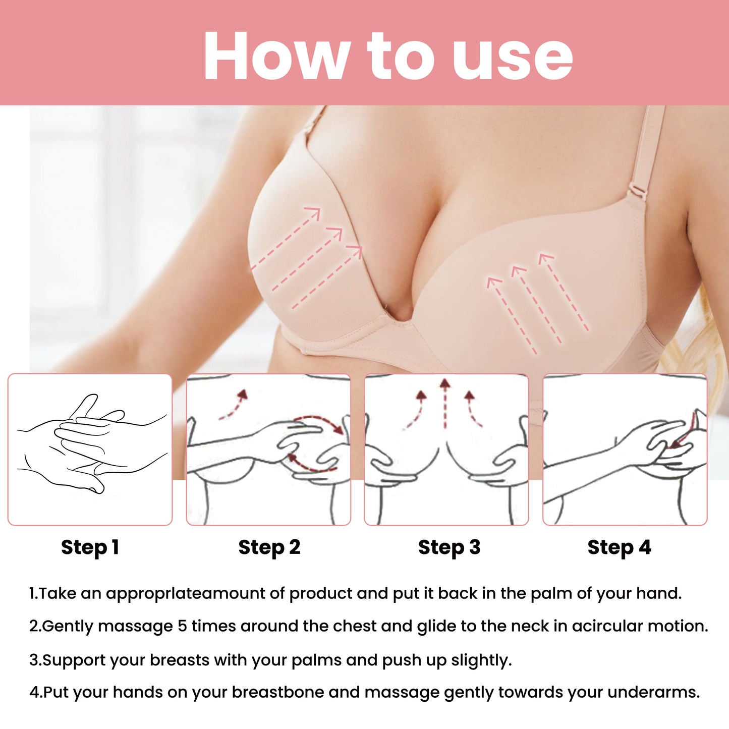 GDBadais Beauty Massage Oil Breast Gentle Moisturizing Treatment Full And Firm Breast Volumizing Massage Treatment