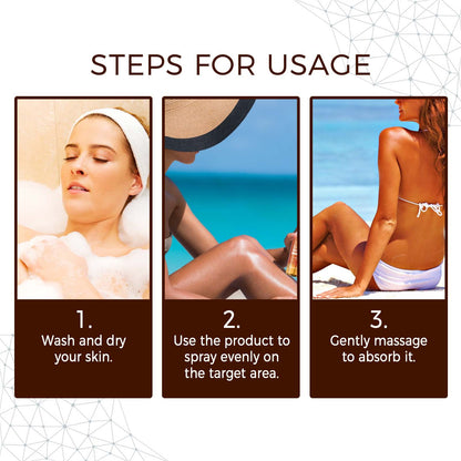 GDBadais Helps Tan Spray, Helps Black Refreshing Natural Bronzer Wheat Color Helps Tan Spray